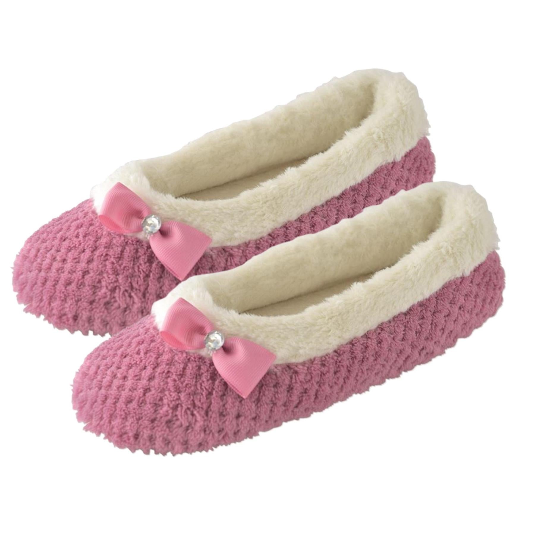 Navy Diamond Pleat Ballerina Slippers