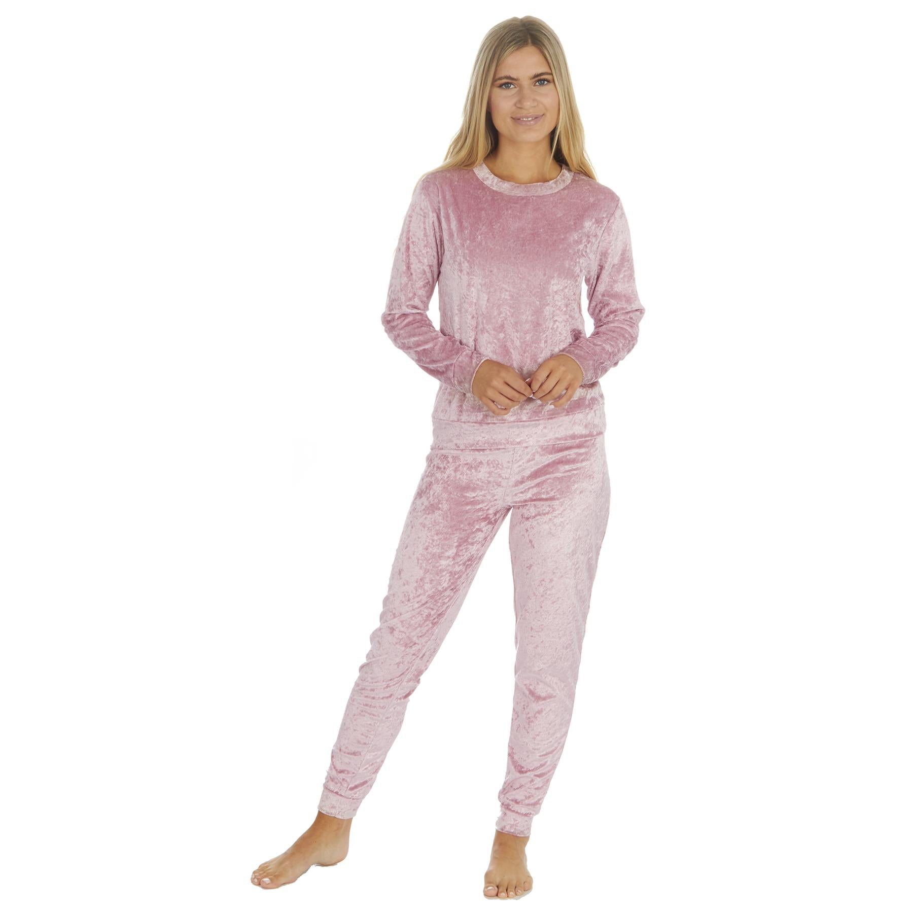 Pink Crushed Velvet Pyjamas