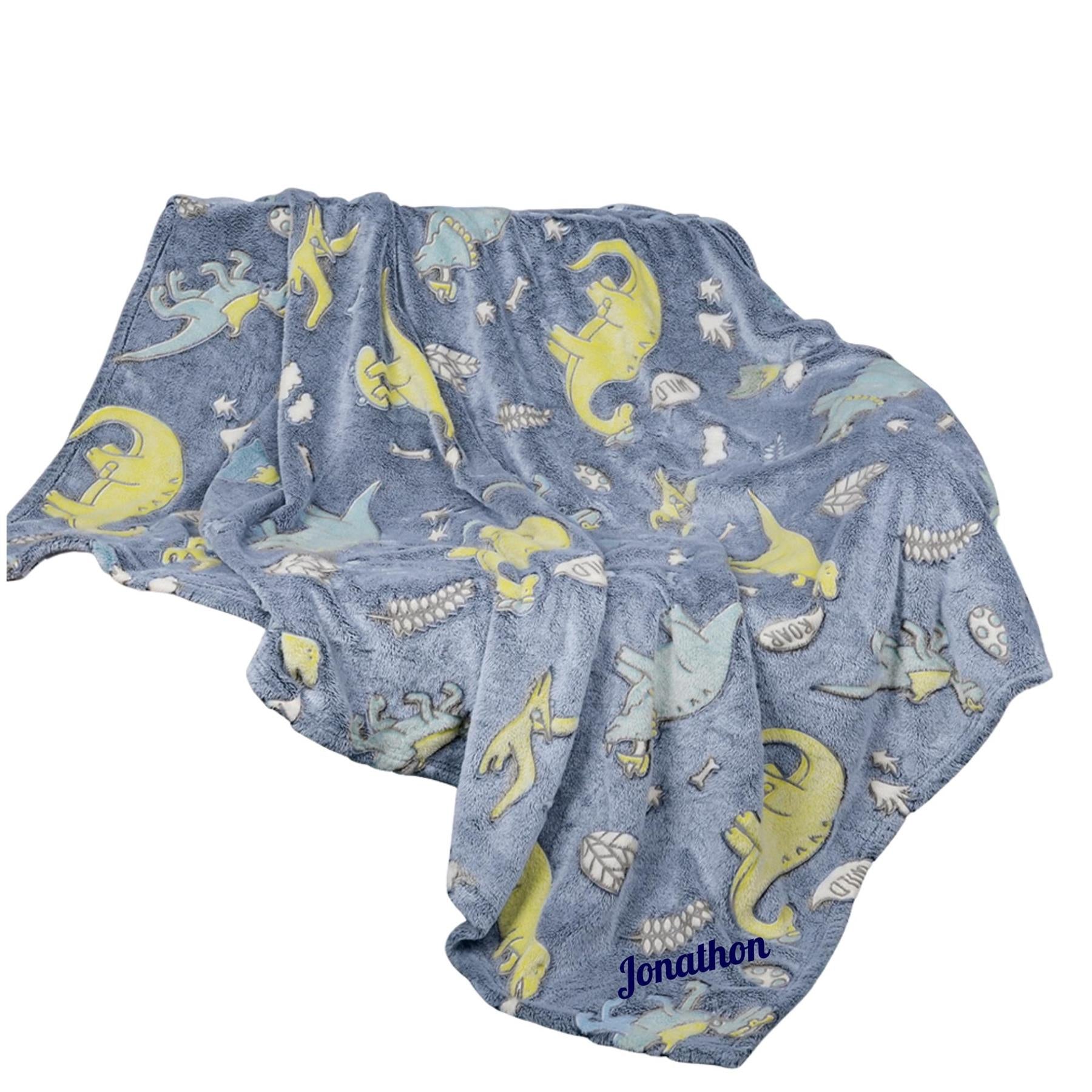Dinosaur Glow In The Dark Blanket