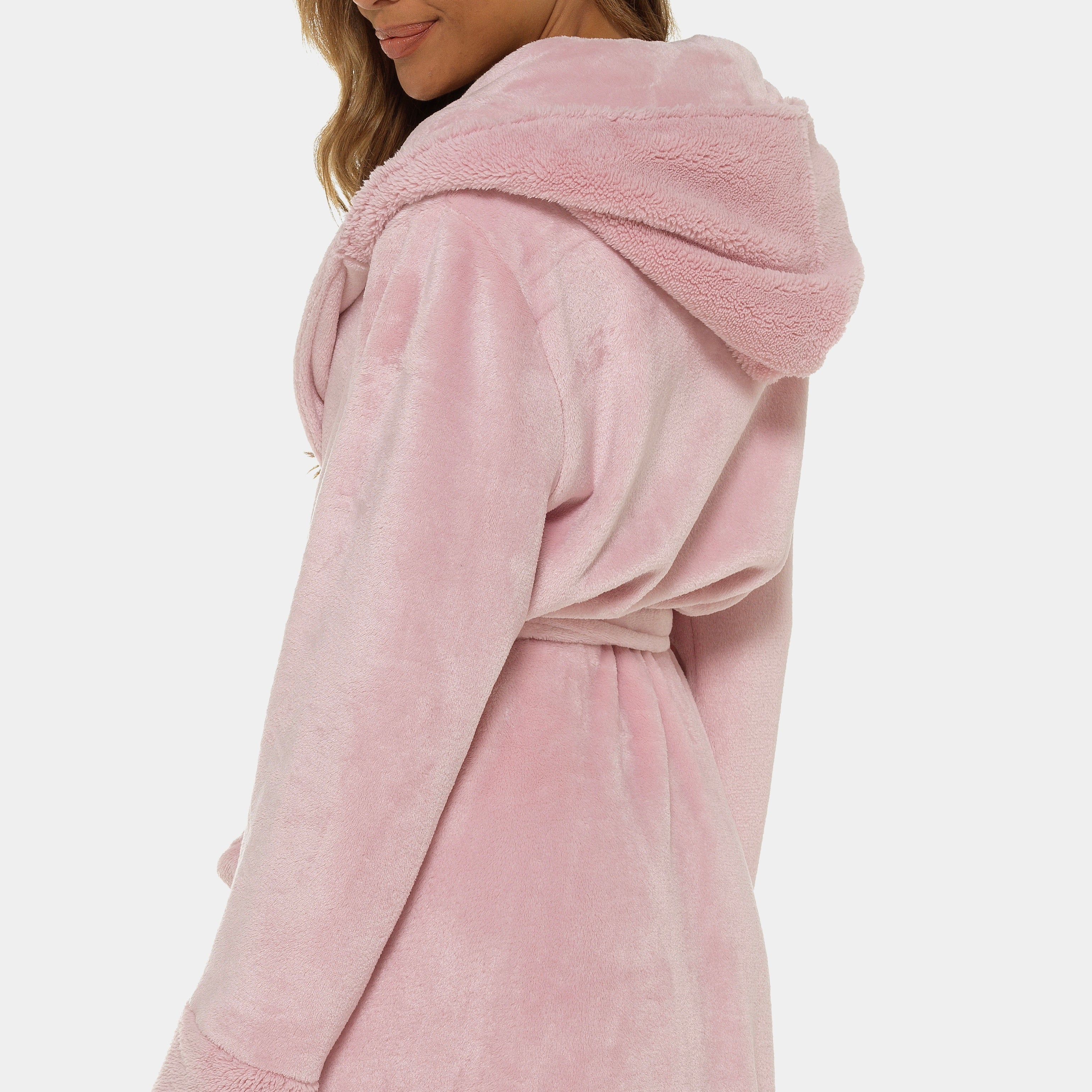 Pink Flannel Fleece Robe